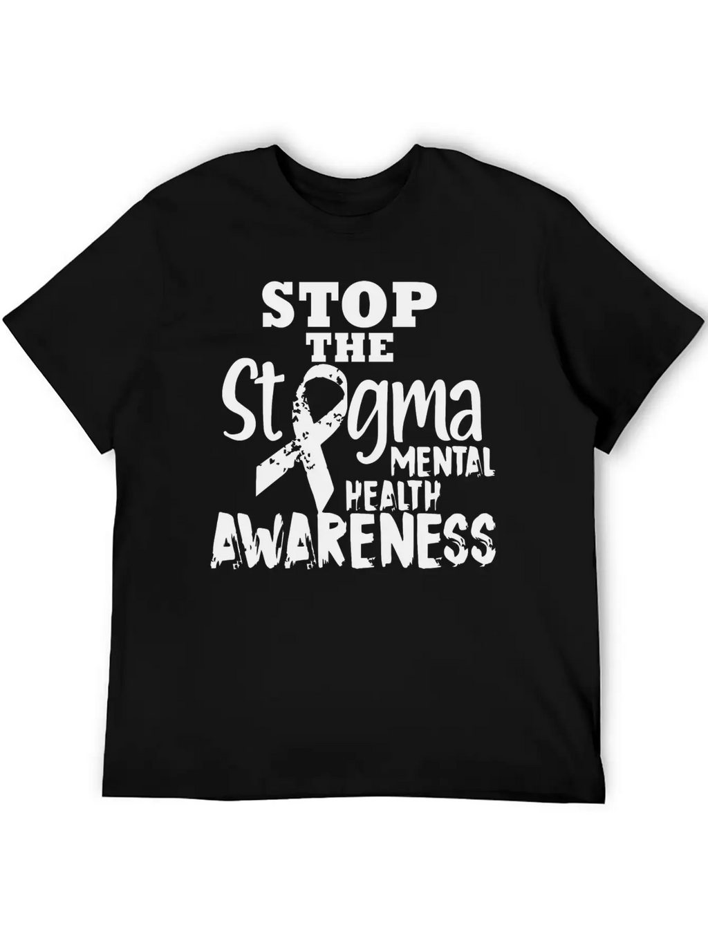 Stop The Stgma Mental Health Awareness Casual Graphic T-Shirt – Simple And Comfortable Daily Wear