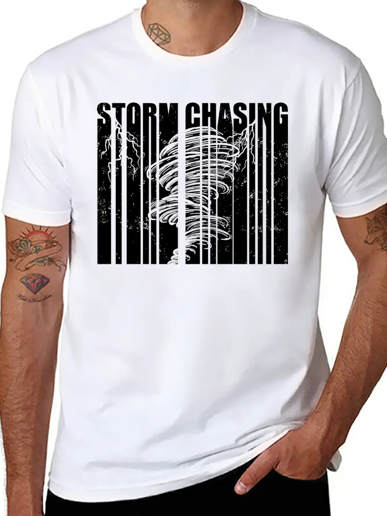 Storm Chaser Gifts | Tornado Storm Spotter Hobby Casual Graphic T-Shirt – Simple And Comfortable Daily Wear