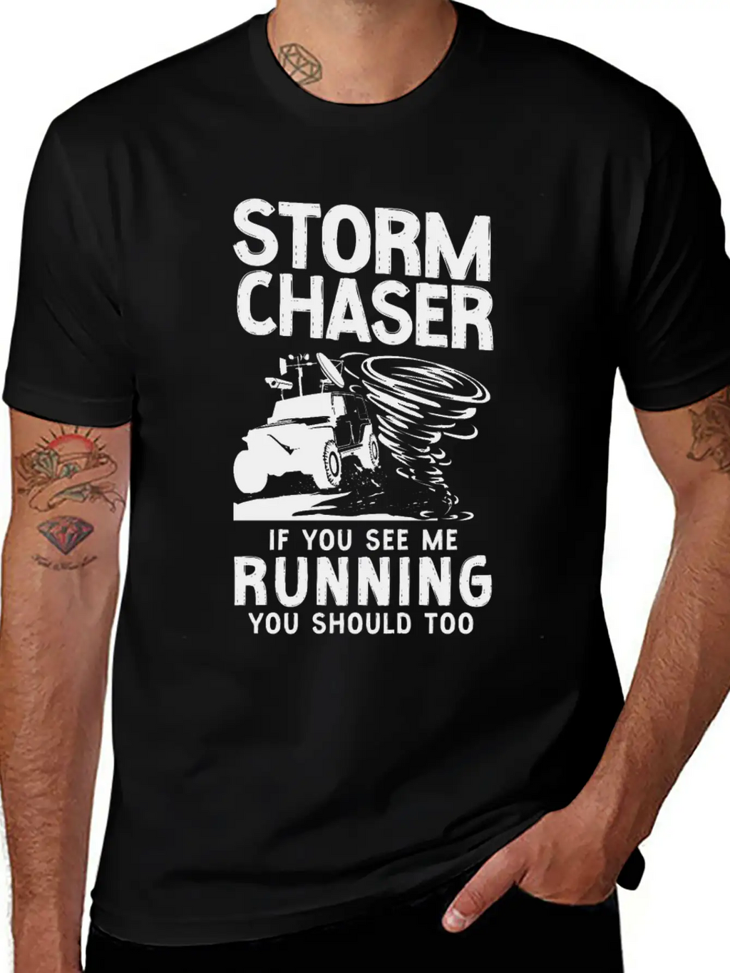 Storm Chaser Hurricane Meteorology Stylish Everyday T-Shirt – Unisex Basic Cotton Tee