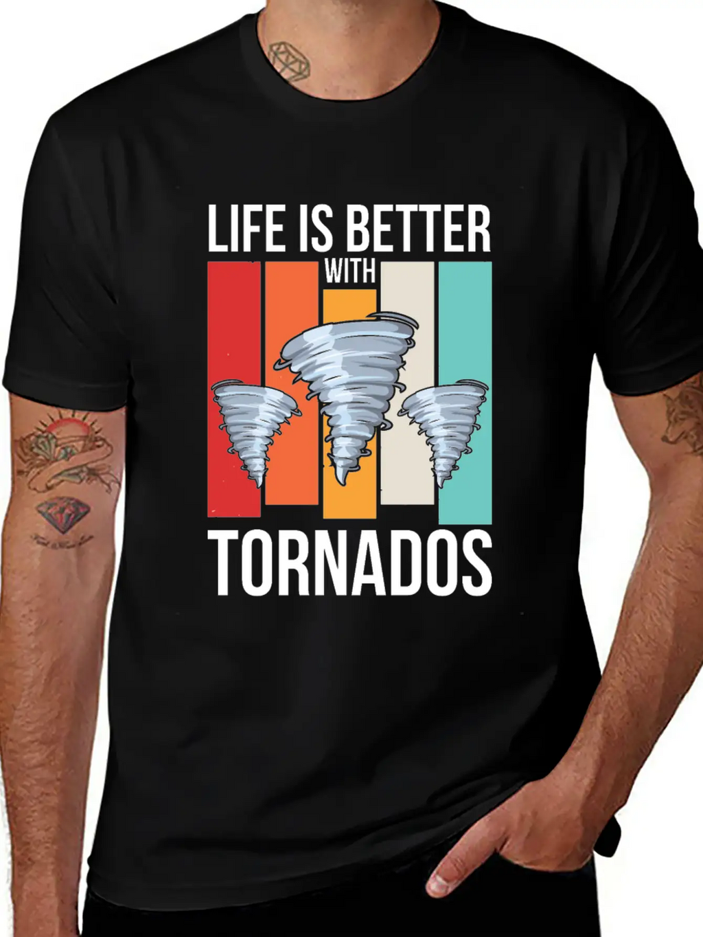 Storm Chasing Design For A Tornado Chaser Casual Graphic T-Shirt – Simple And Comfortable Daily Wear