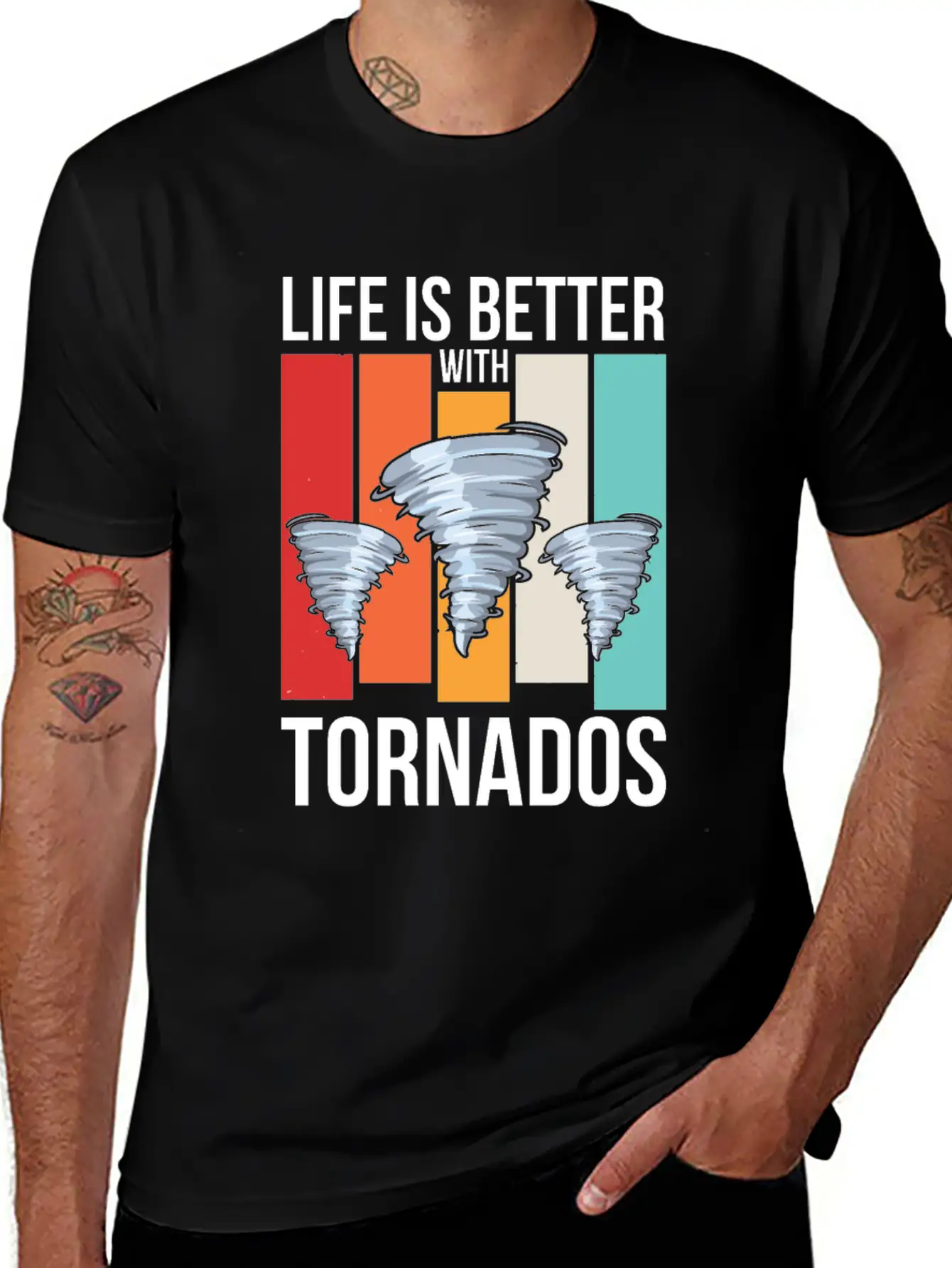 Storm Chasing Design For A Tornado Chaser Casual Graphic T-Shirt – Simple And Comfortable Daily Wear