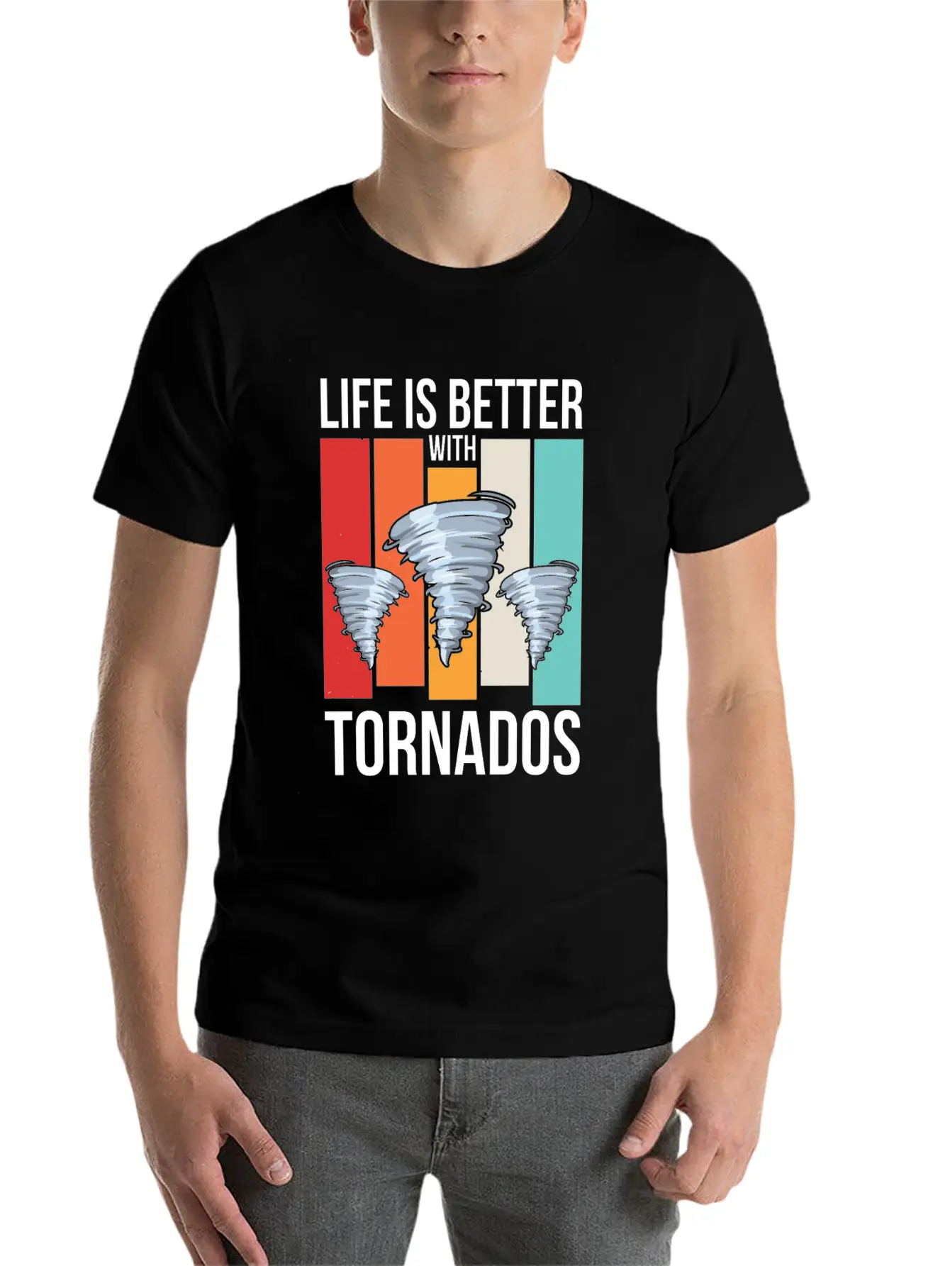 Storm Chasing Design For A Tornado Chaser Casual Graphic T-Shirt – Simple And Comfortable Daily Wear