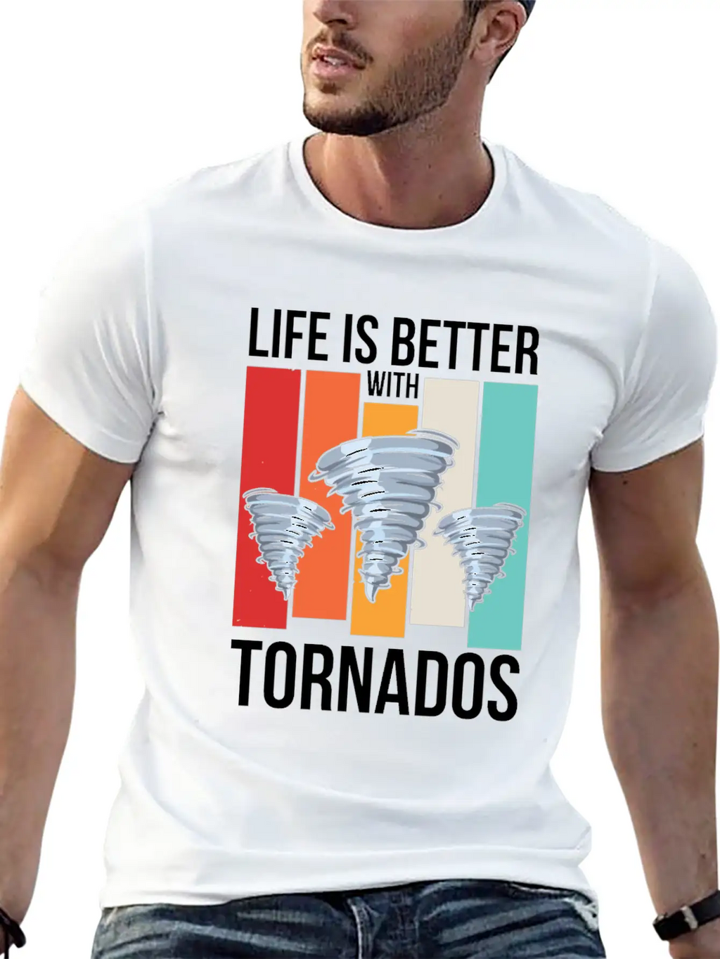 Storm Chasing Design For A Tornado Chaser Casual Graphic T-Shirt – Simple And Comfortable Daily Wear