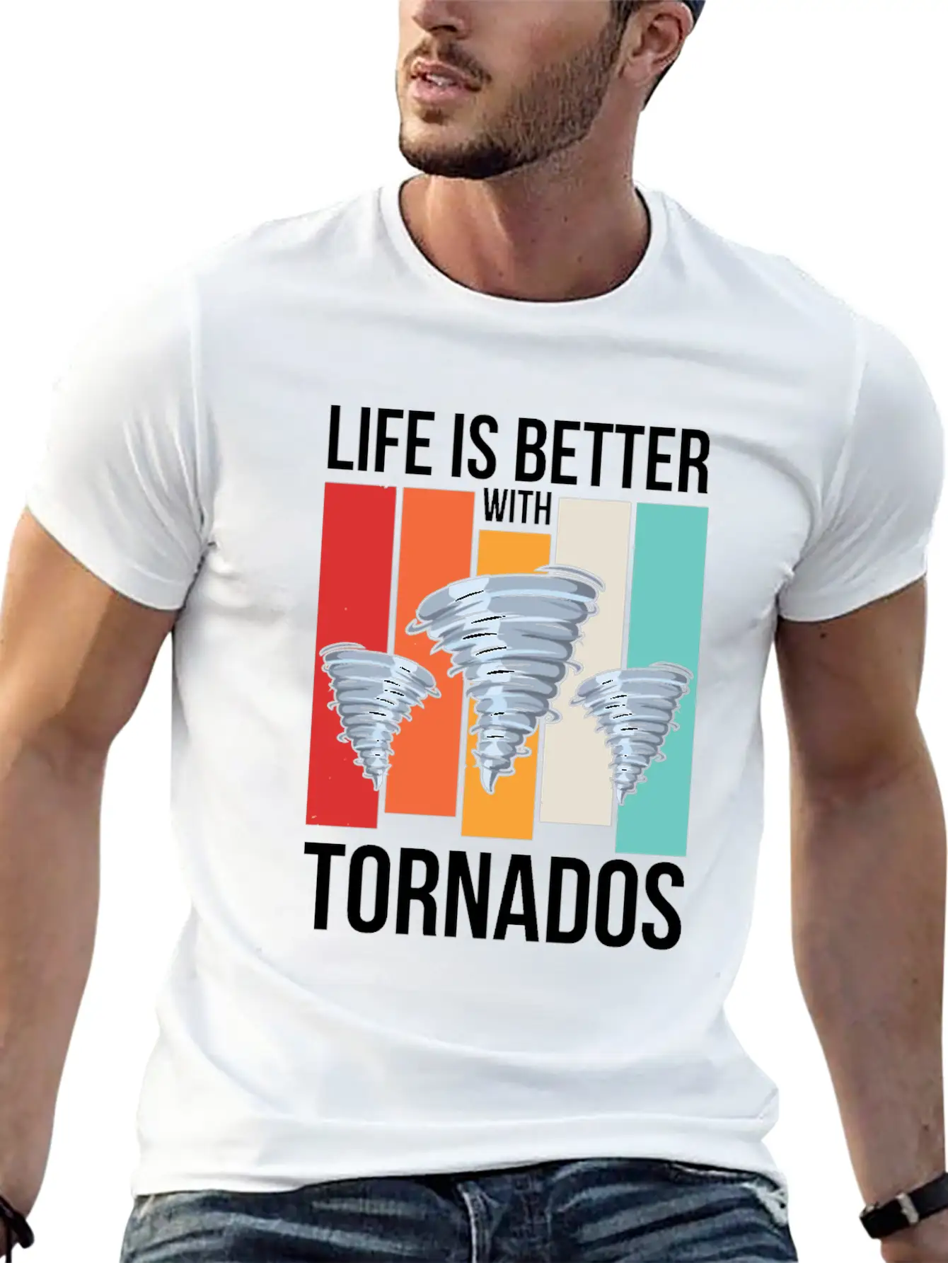 Storm Chasing Design For A Tornado Chaser Casual Graphic T-Shirt – Simple And Comfortable Daily Wear