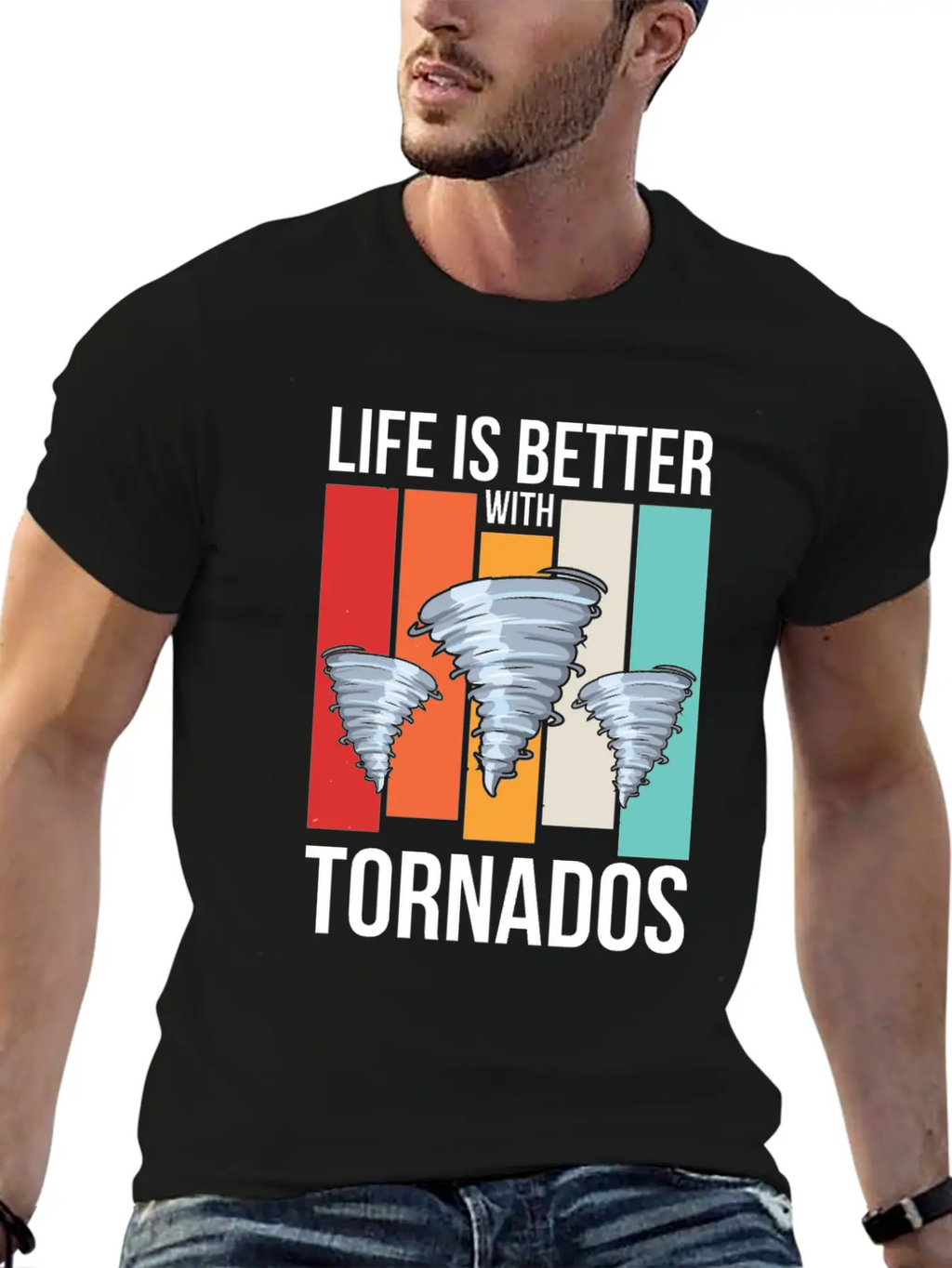Storm Chasing Design For A Tornado Chaser Casual Graphic T-Shirt – Simple And Comfortable Daily Wear
