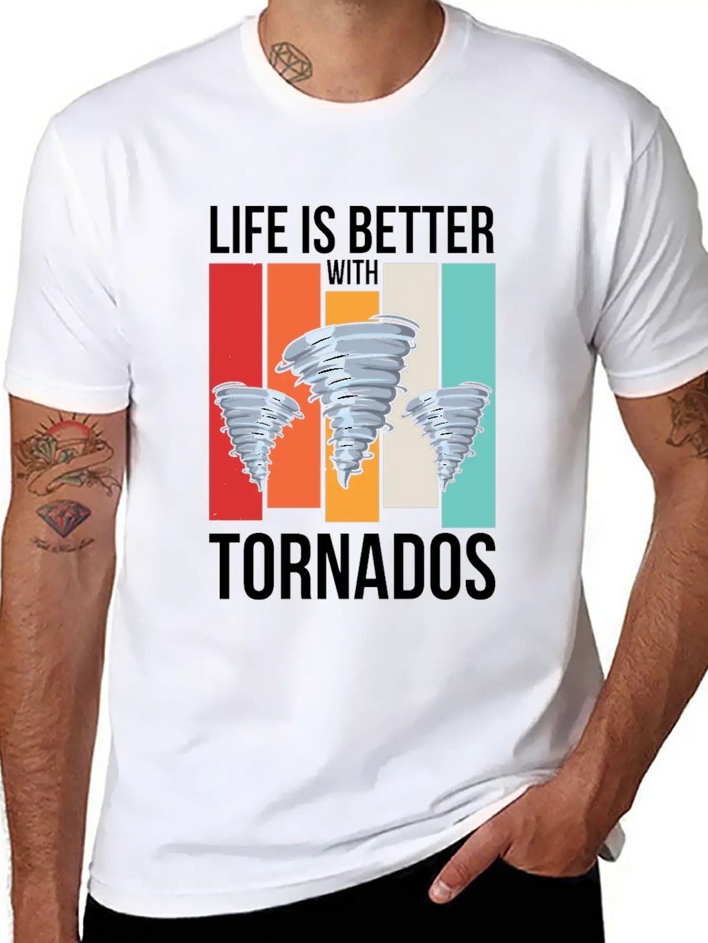 Storm Chasing Design For A Tornado Chaser Casual Graphic T-Shirt – Simple And Comfortable Daily Wear