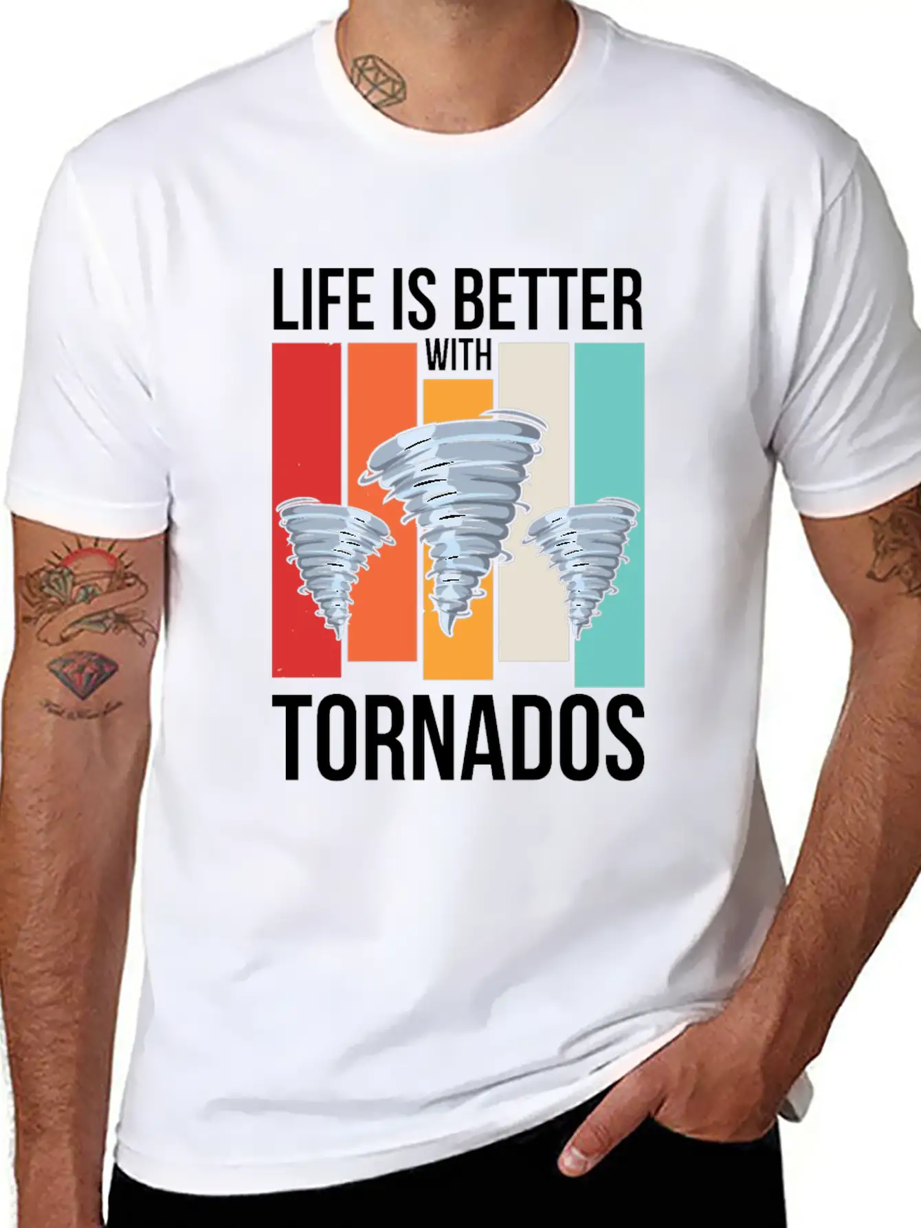 Storm Chasing Design For A Tornado Chaser Casual Graphic T-Shirt – Simple And Comfortable Daily Wear