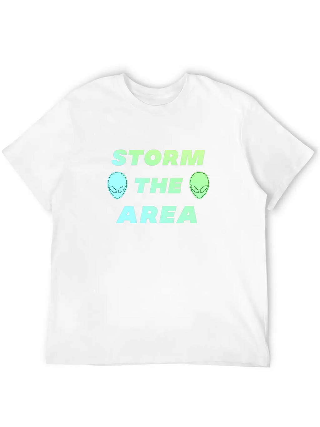 Storm The Area Alien UFO Space Spaceman Stylish Everyday T-Shirt – Unisex Basic Cotton Tee