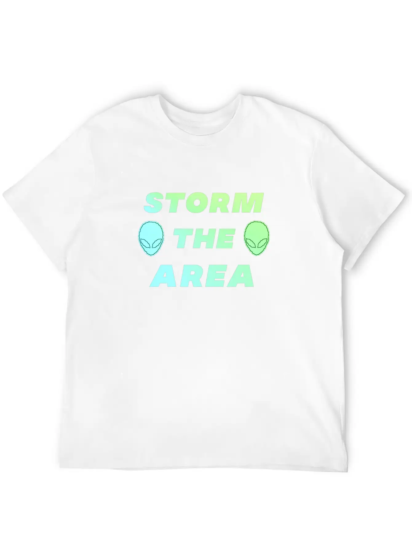 Storm The Area Alien UFO Space Spaceman Stylish Everyday T-Shirt – Unisex Basic Cotton Tee