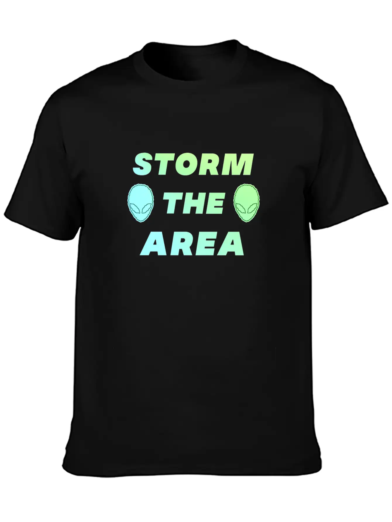 Storm The Area Alien UFO Space Spaceman Stylish Everyday T-Shirt – Unisex Basic Cotton Tee