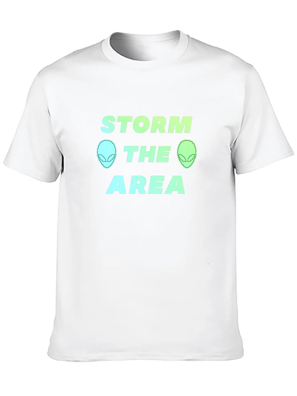 Storm The Area Alien UFO Space Spaceman Stylish Everyday T-Shirt – Unisex Basic Cotton Tee