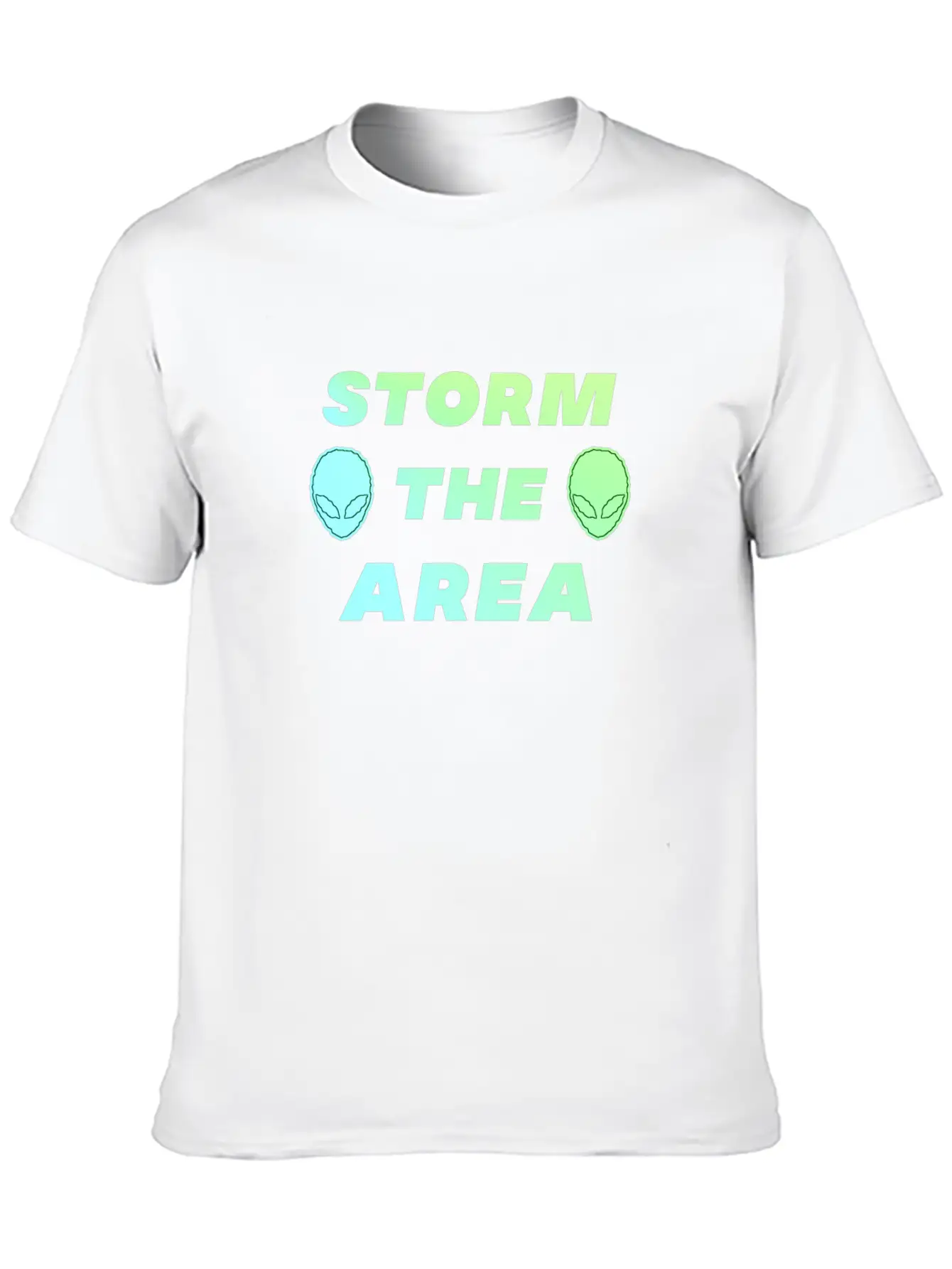 Storm The Area Alien UFO Space Spaceman Stylish Everyday T-Shirt – Unisex Basic Cotton Tee