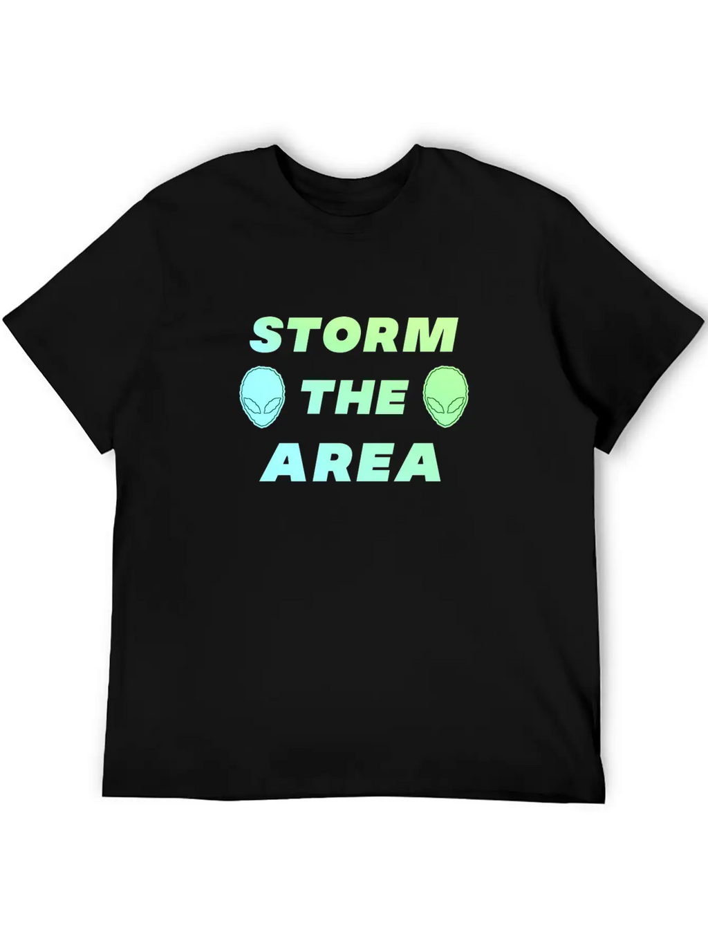 Storm The Area Alien UFO Space Spaceman Stylish Everyday T-Shirt – Unisex Basic Cotton Tee