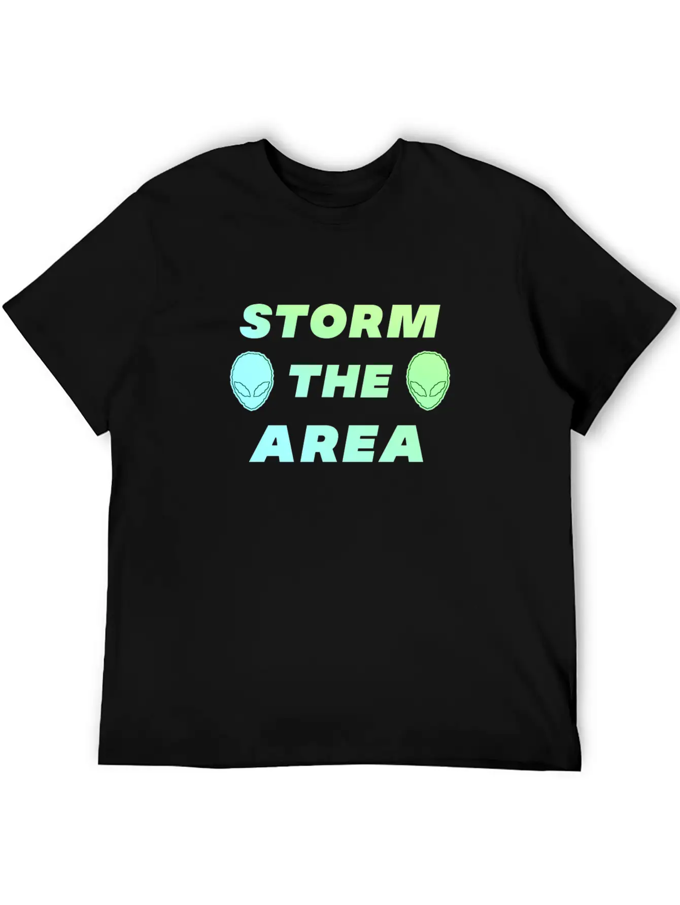 Storm The Area Alien UFO Space Spaceman Stylish Everyday T-Shirt – Unisex Basic Cotton Tee
