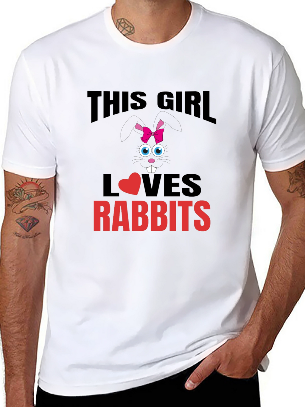 This Girl Loves Rabbits T-Shirt - Cute Bunny Tee