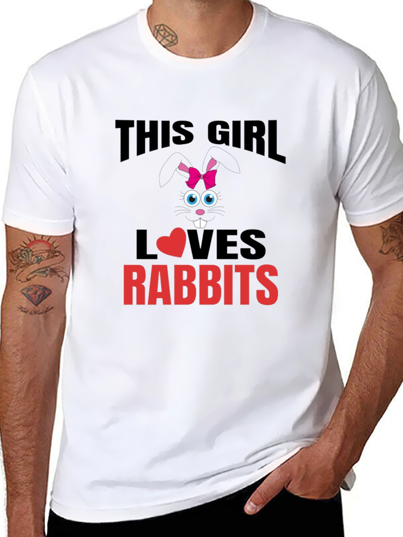 This Girl Loves Rabbits T-Shirt - Cute Bunny Tee