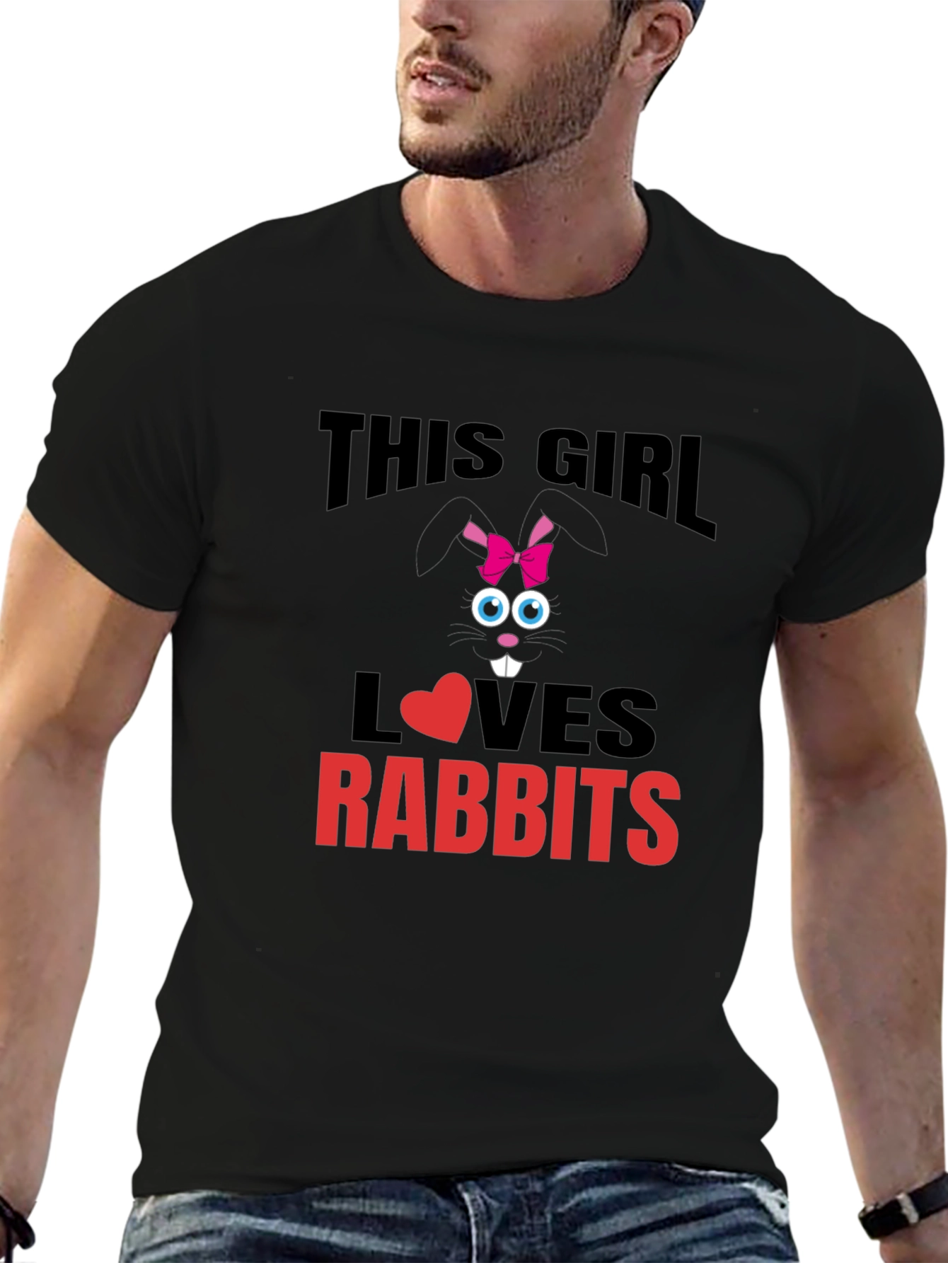 This Girl Loves Rabbits T-Shirt - Cute Bunny Tee
