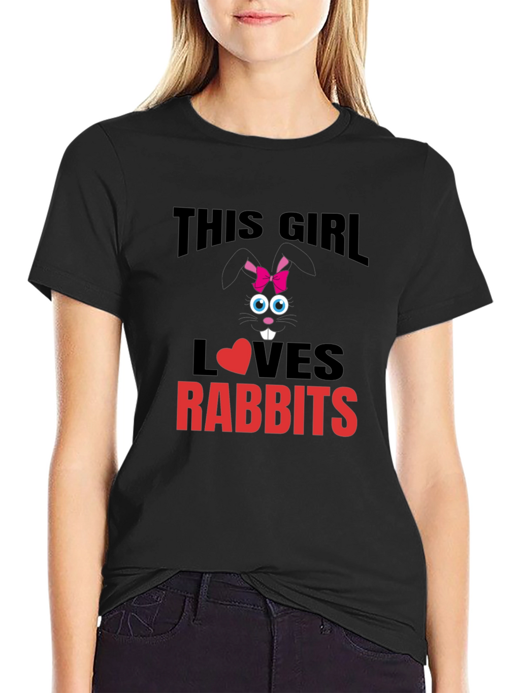 This Girl Loves Rabbits T-Shirt - Cute Bunny Tee