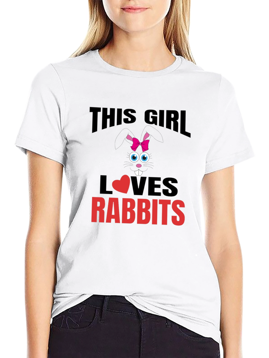 This Girl Loves Rabbits T-Shirt - Cute Bunny Tee