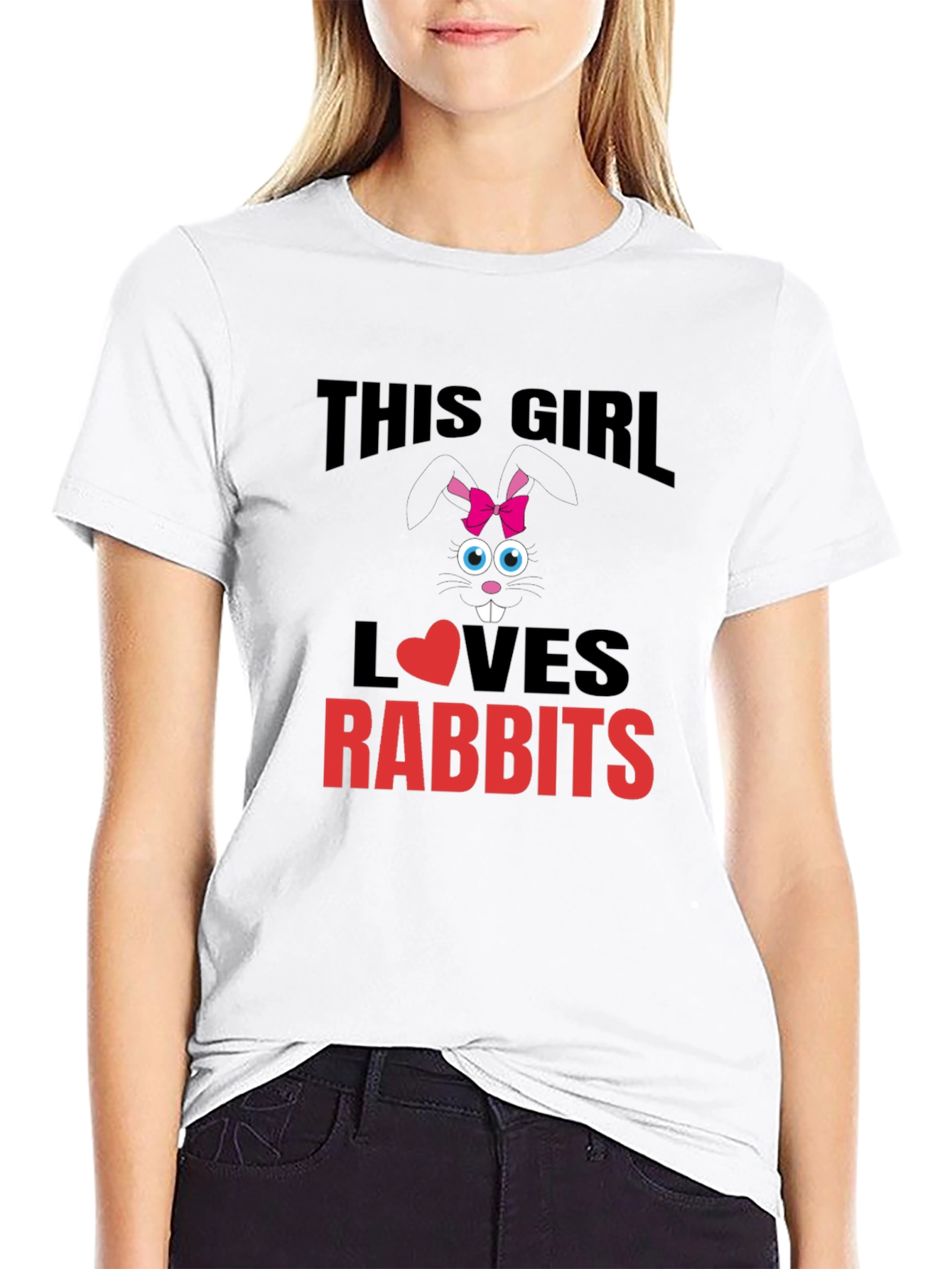 This Girl Loves Rabbits T-Shirt - Cute Bunny Tee