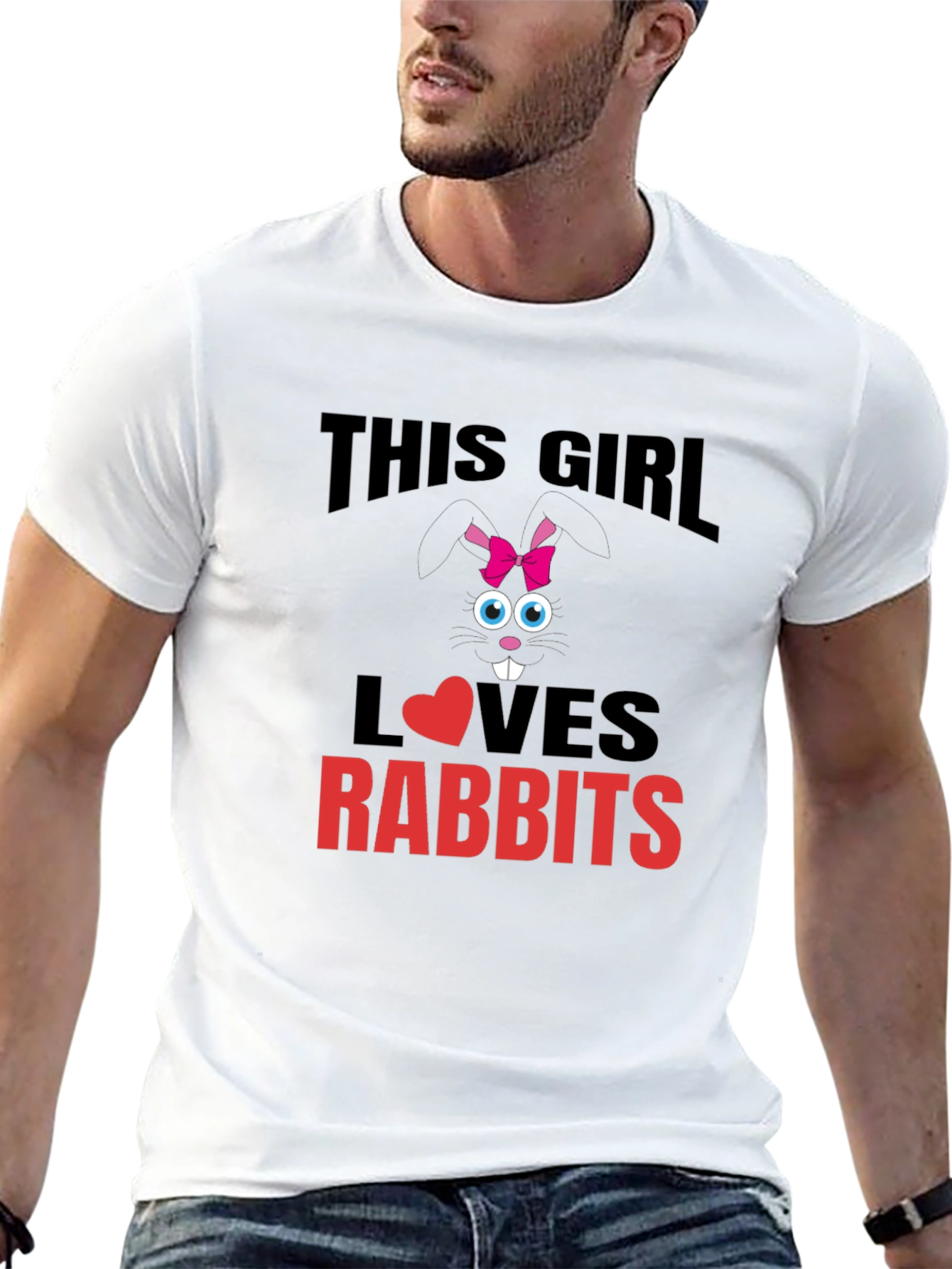 This Girl Loves Rabbits T-Shirt - Cute Bunny Tee