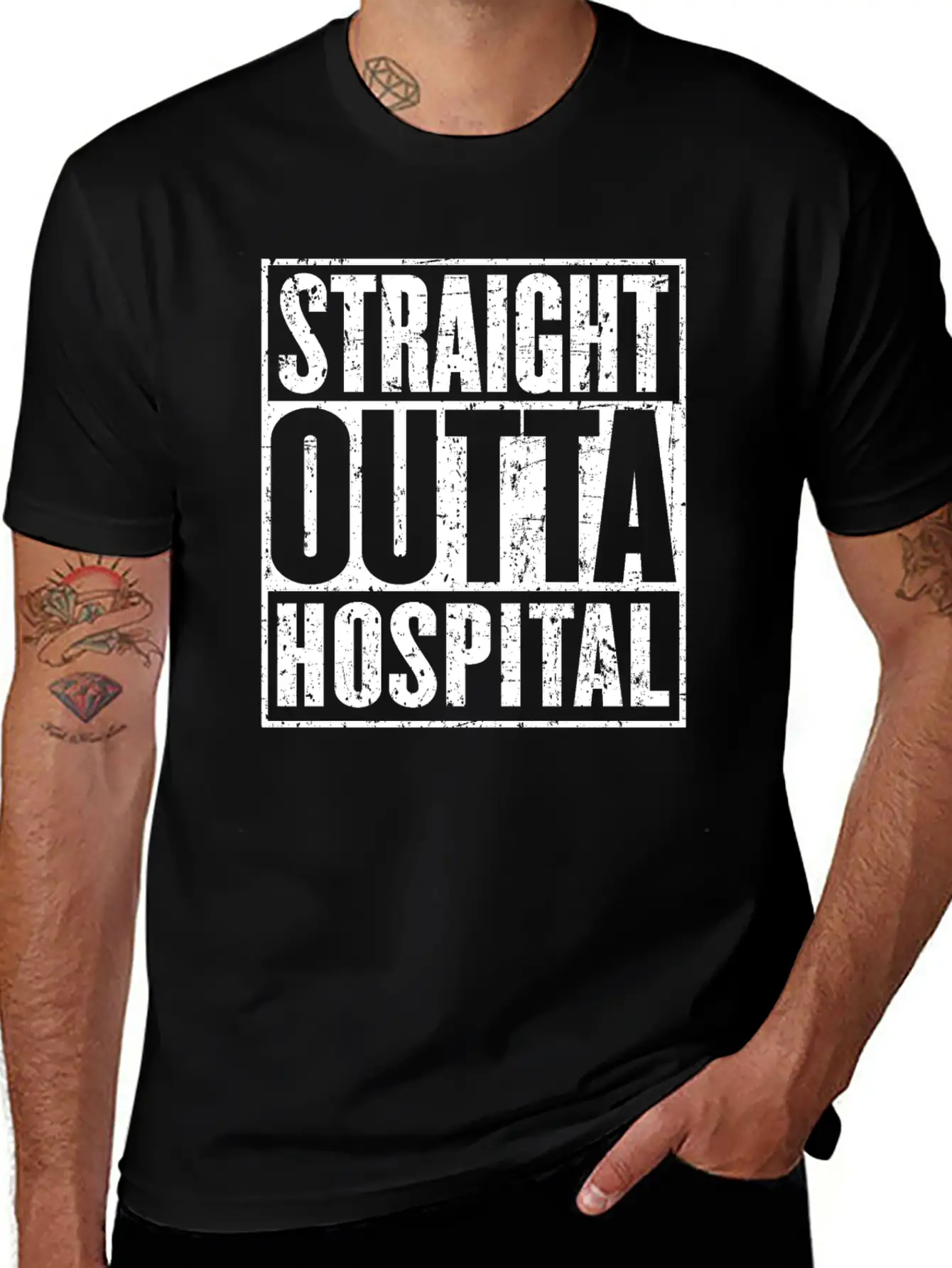 Straight Outta Hospital Recovery Get Well Breathable Soft Cotton T-Shirt – Timeless Casual Look
