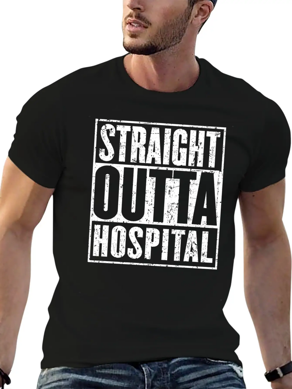Straight Outta Hospital Recovery Get Well Breathable Soft Cotton T-Shirt – Timeless Casual Look