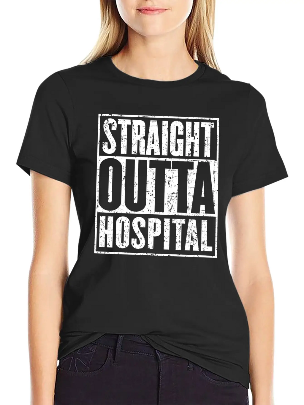 Straight Outta Hospital Recovery Get Well Breathable Soft Cotton T-Shirt – Timeless Casual Look