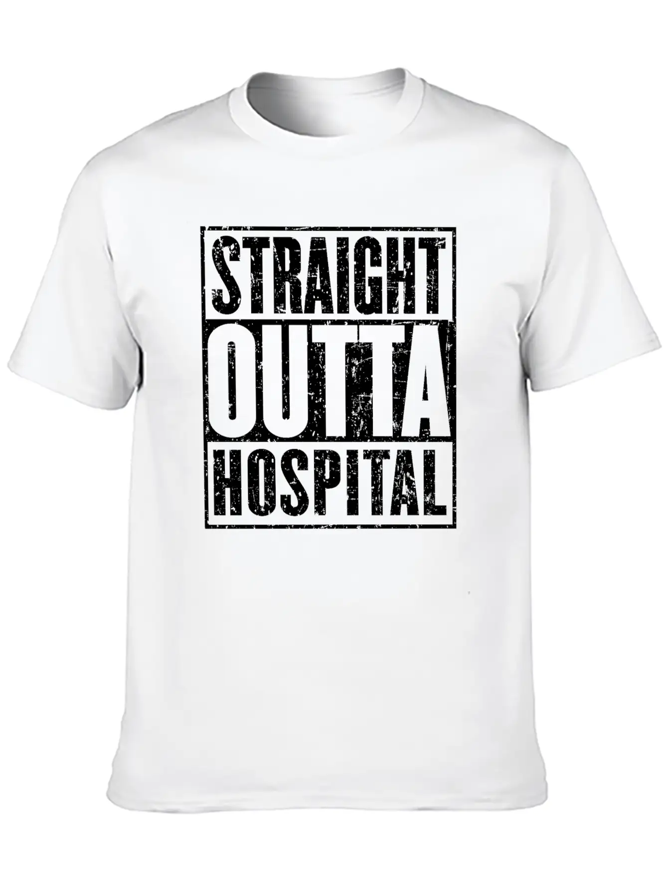 Straight Outta Hospital Recovery Get Well Breathable Soft Cotton T-Shirt – Timeless Casual Look