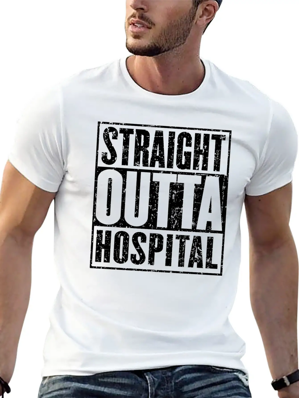 Straight Outta Hospital Recovery Get Well Breathable Soft Cotton T-Shirt – Timeless Casual Look