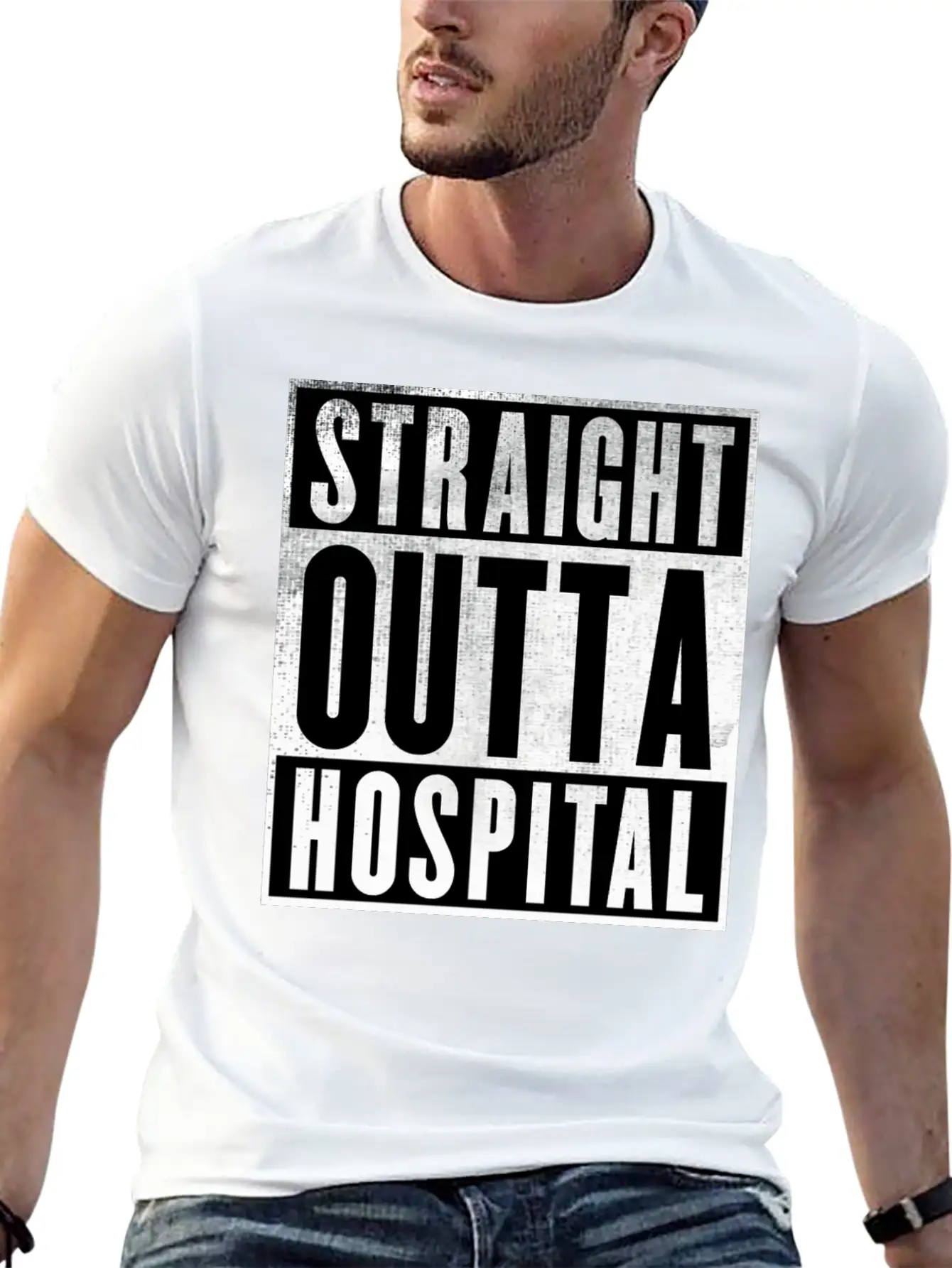 Straight Outta Hospital Unisex Casual T-Shirt – Clean Design For Daily Comfort