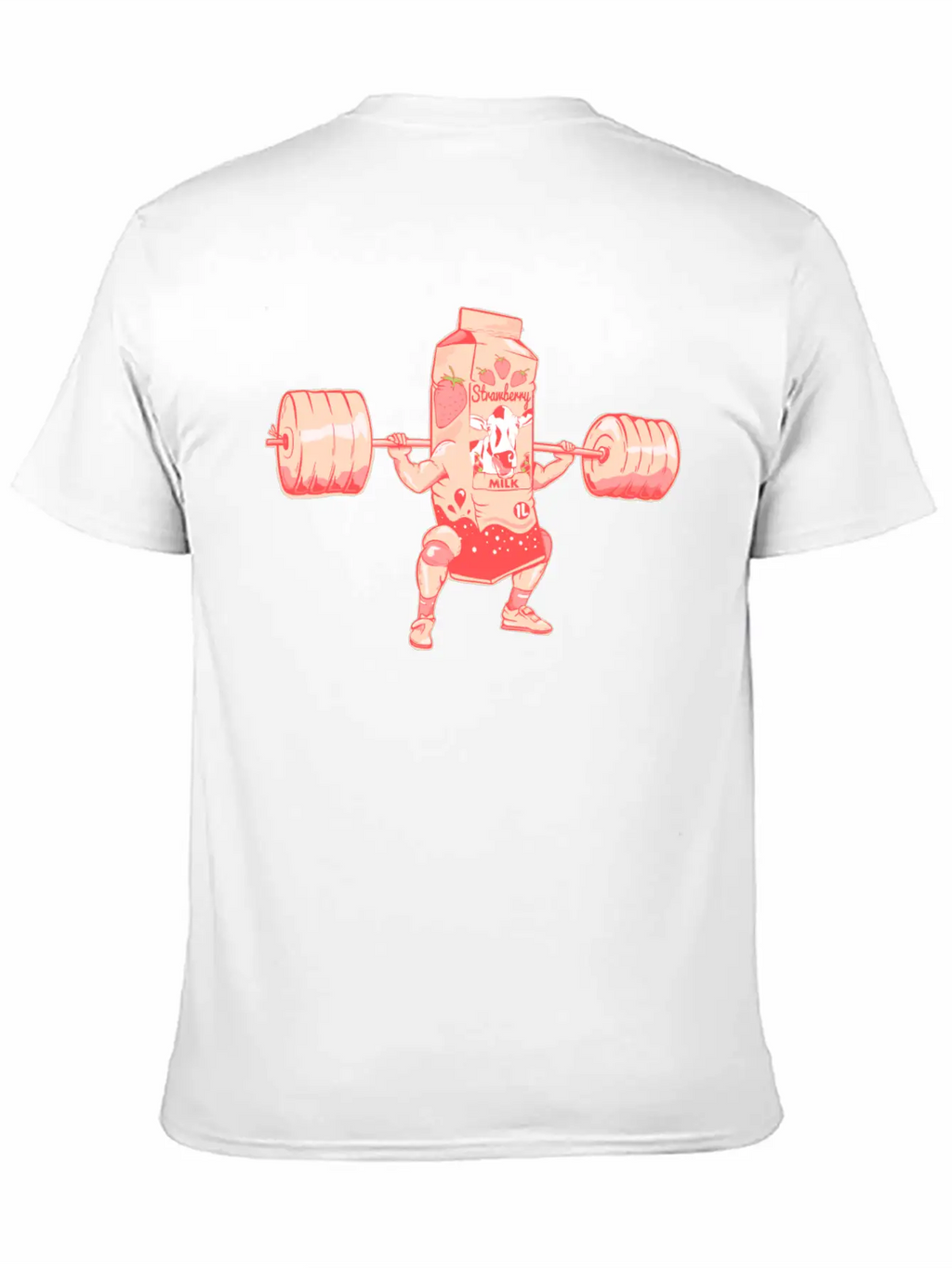 Strawberry Milkshake Milk Nutrition Breathable Graphic T-Shirt – Perfect For Casual Days