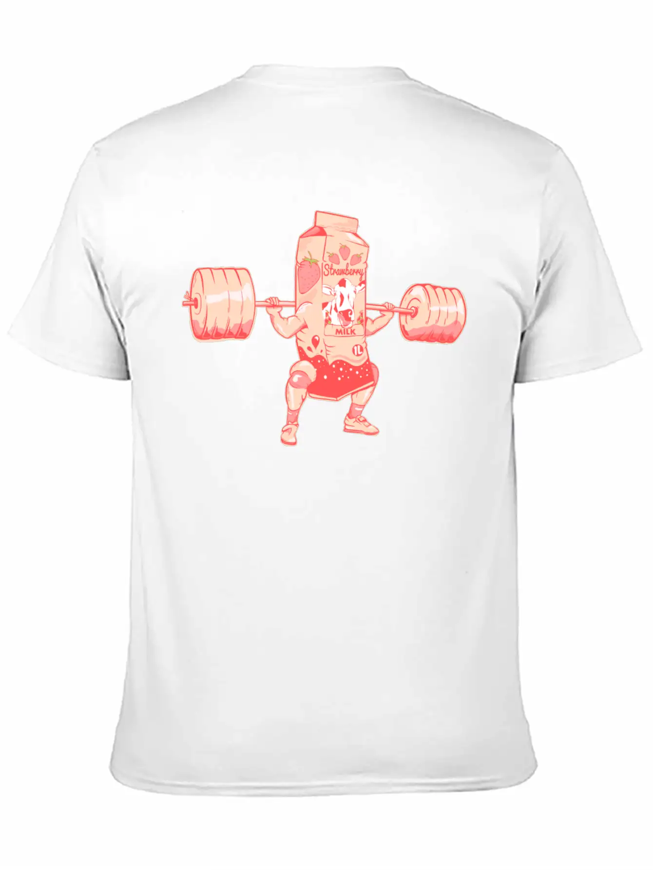 Strawberry Milkshake Milk Nutrition Breathable Graphic T-Shirt – Perfect For Casual Days