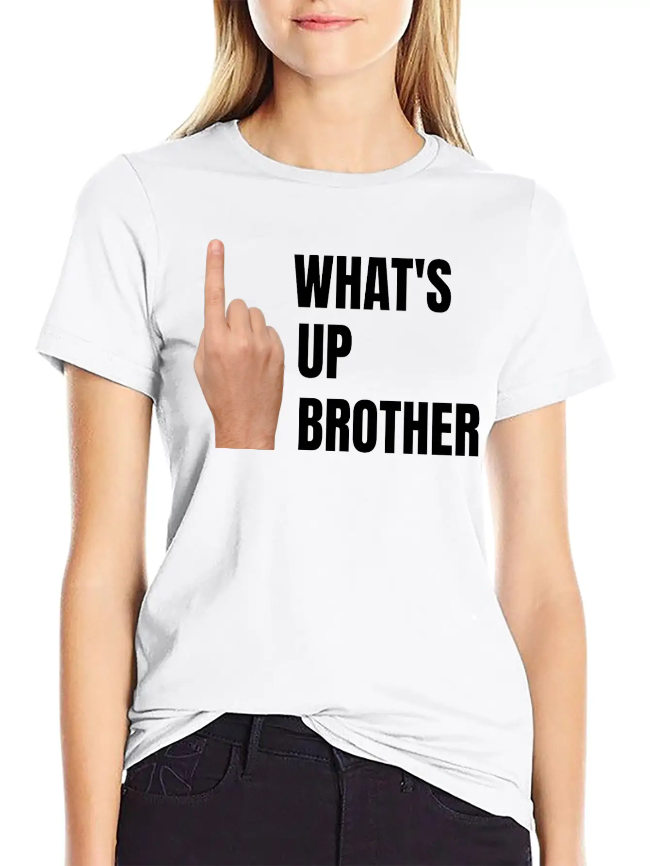 Streamers, What's Up Brother, Finger Point Up Unisex Casual T-Shirt – Clean Design For Daily Comfort