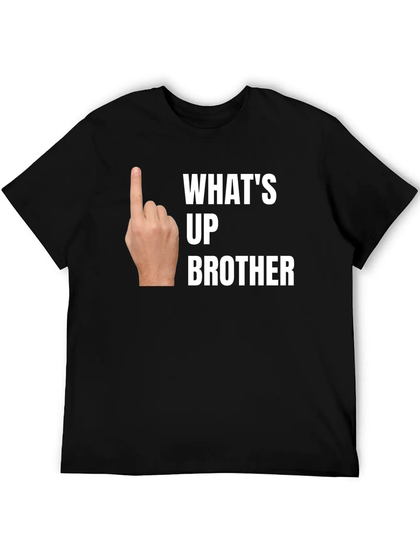 Streamers, What's Up Brother, Finger Point Up Unisex Casual T-Shirt – Clean Design For Daily Comfort