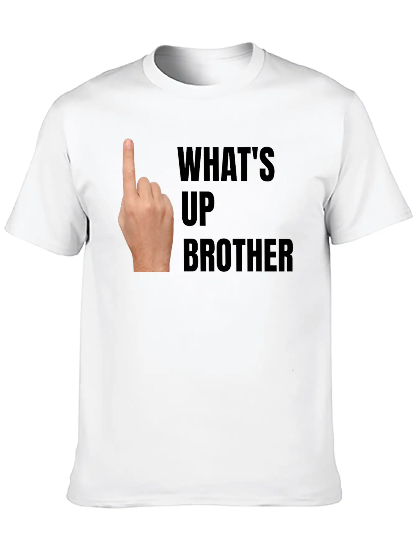 Streamers, What's Up Brother, Finger Point Up Unisex Casual T-Shirt – Clean Design For Daily Comfort