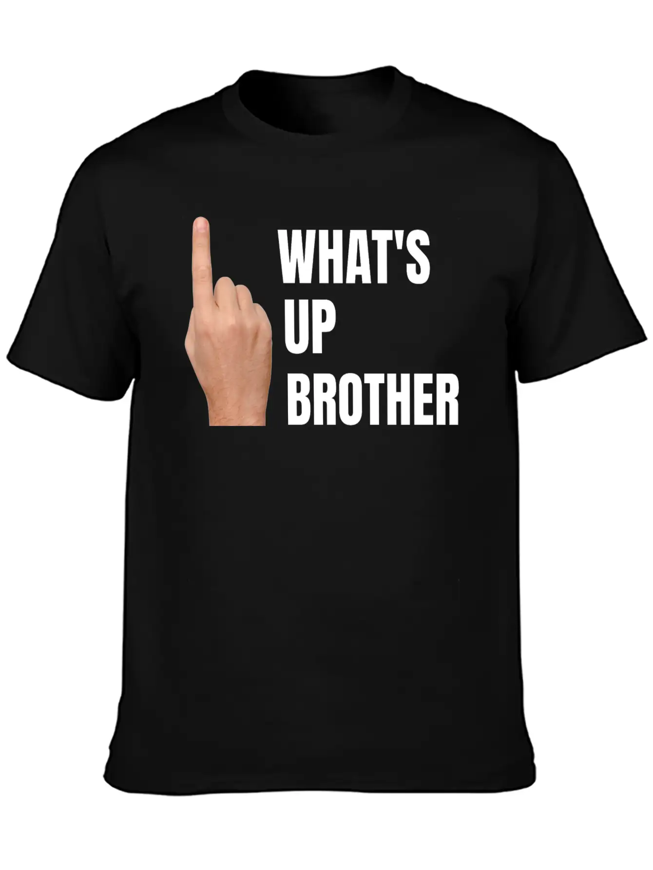 Streamers, What's Up Brother, Finger Point Up Unisex Casual T-Shirt – Clean Design For Daily Comfort
