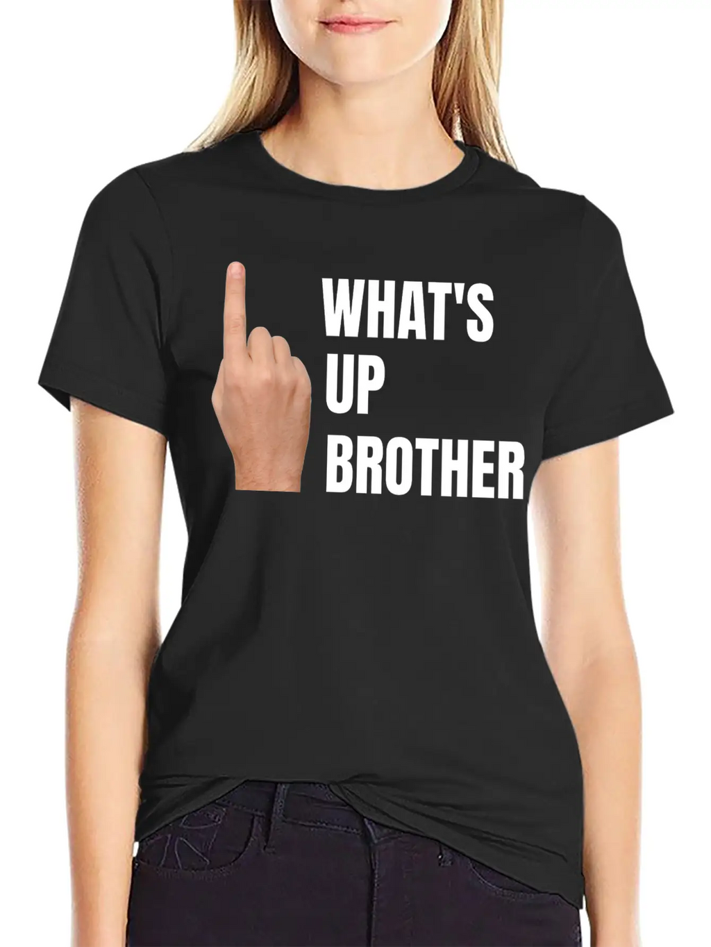 Streamers, What's Up Brother, Finger Point Up Unisex Casual T-Shirt – Clean Design For Daily Comfort