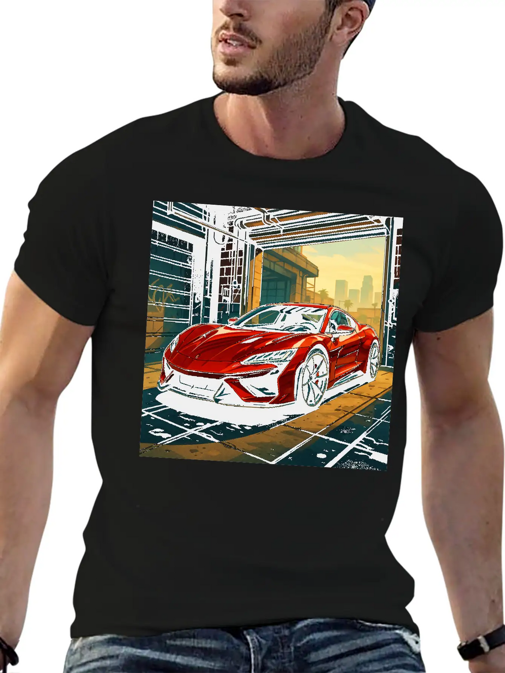 Street Legend - GTA Style Supercar Art Unisex Casual T-Shirt – Clean Design For Daily Comfort