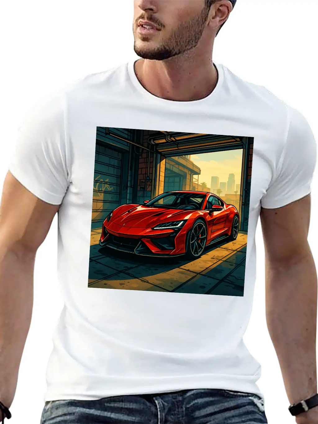 Street Legend - GTA Style Supercar Art Unisex Casual T-Shirt – Clean Design For Daily Comfort