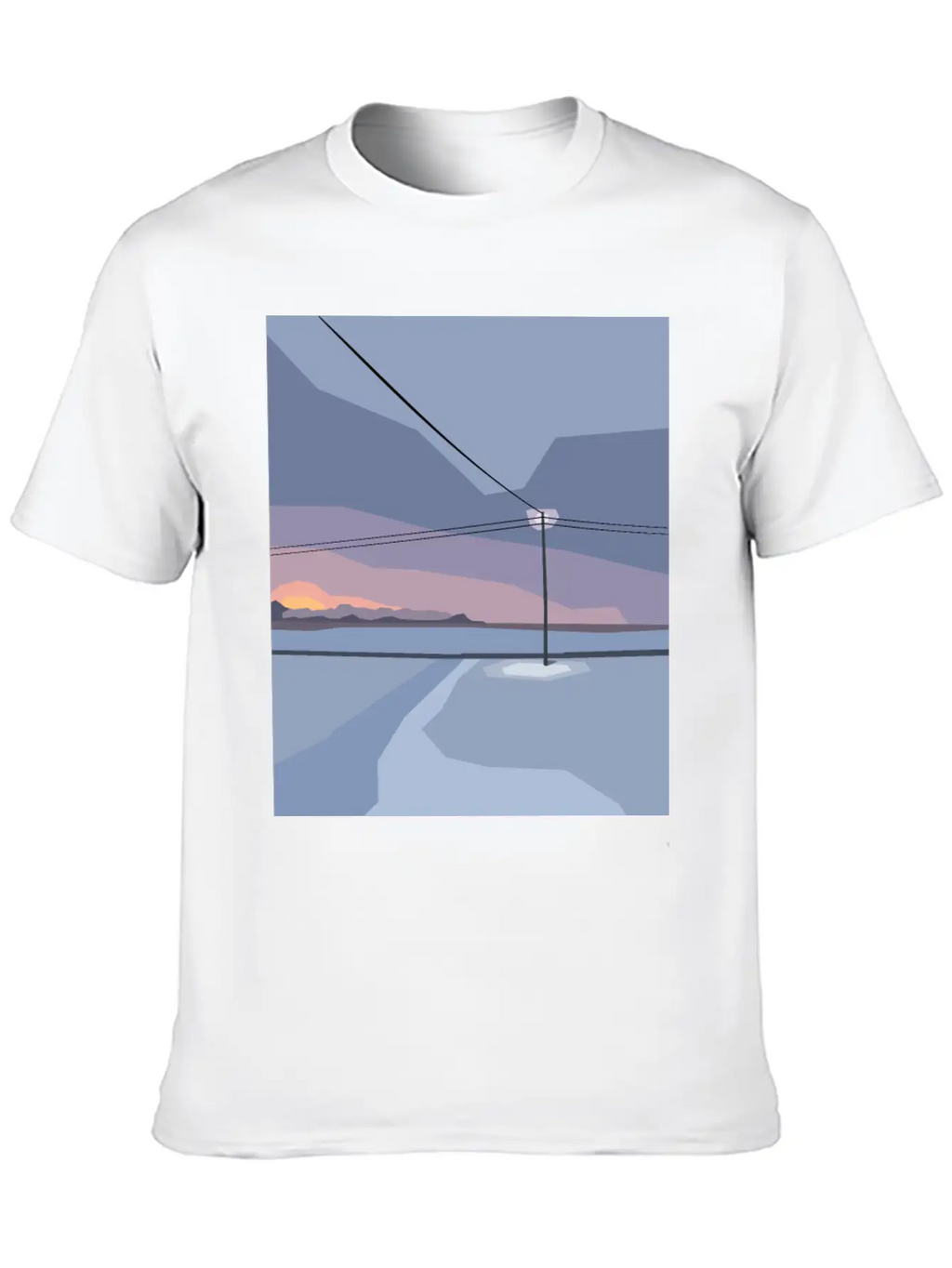 Streetlight In Snow Desert Unisex Casual T-Shirt – Clean Design For Daily Comfort