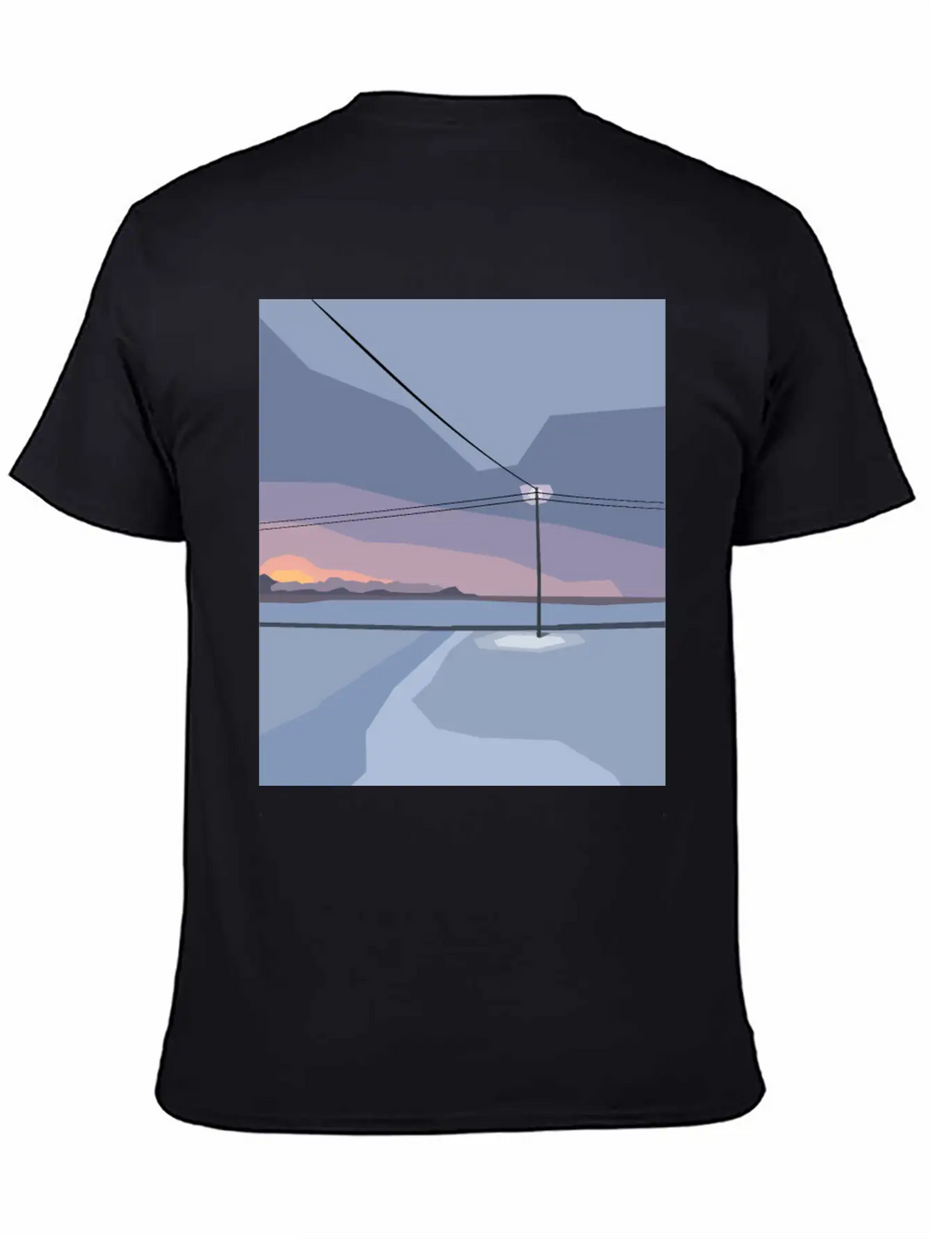 Streetlight In Snow Desert Unisex Casual T-Shirt – Clean Design For Daily Comfort