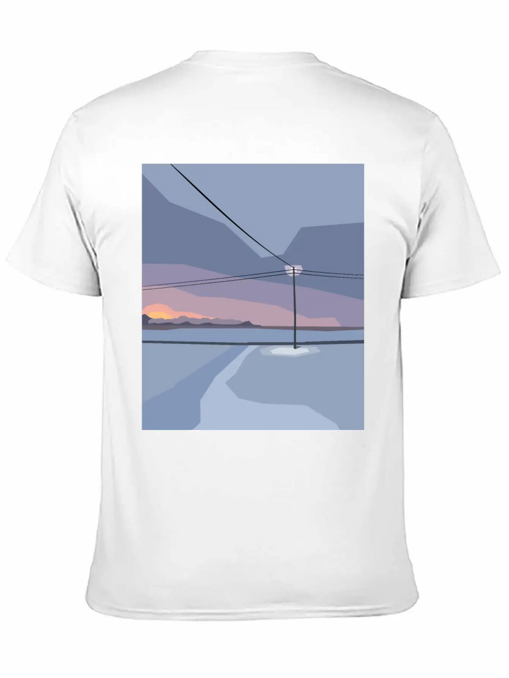 Streetlight In Snow Desert Unisex Casual T-Shirt – Clean Design For Daily Comfort