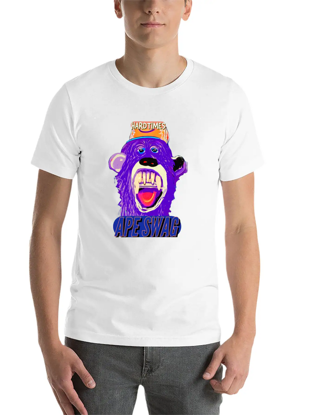 Streetwear Hard Times Ape Swag Hypebeast Unisex Short Sleeve Soft Cotton T-Shirt – Casual Everyday Wear