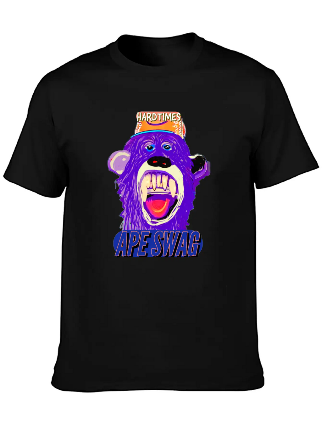 Streetwear Hard Times Ape Swag Hypebeast Unisex Short Sleeve Soft Cotton T-Shirt – Casual Everyday Wear