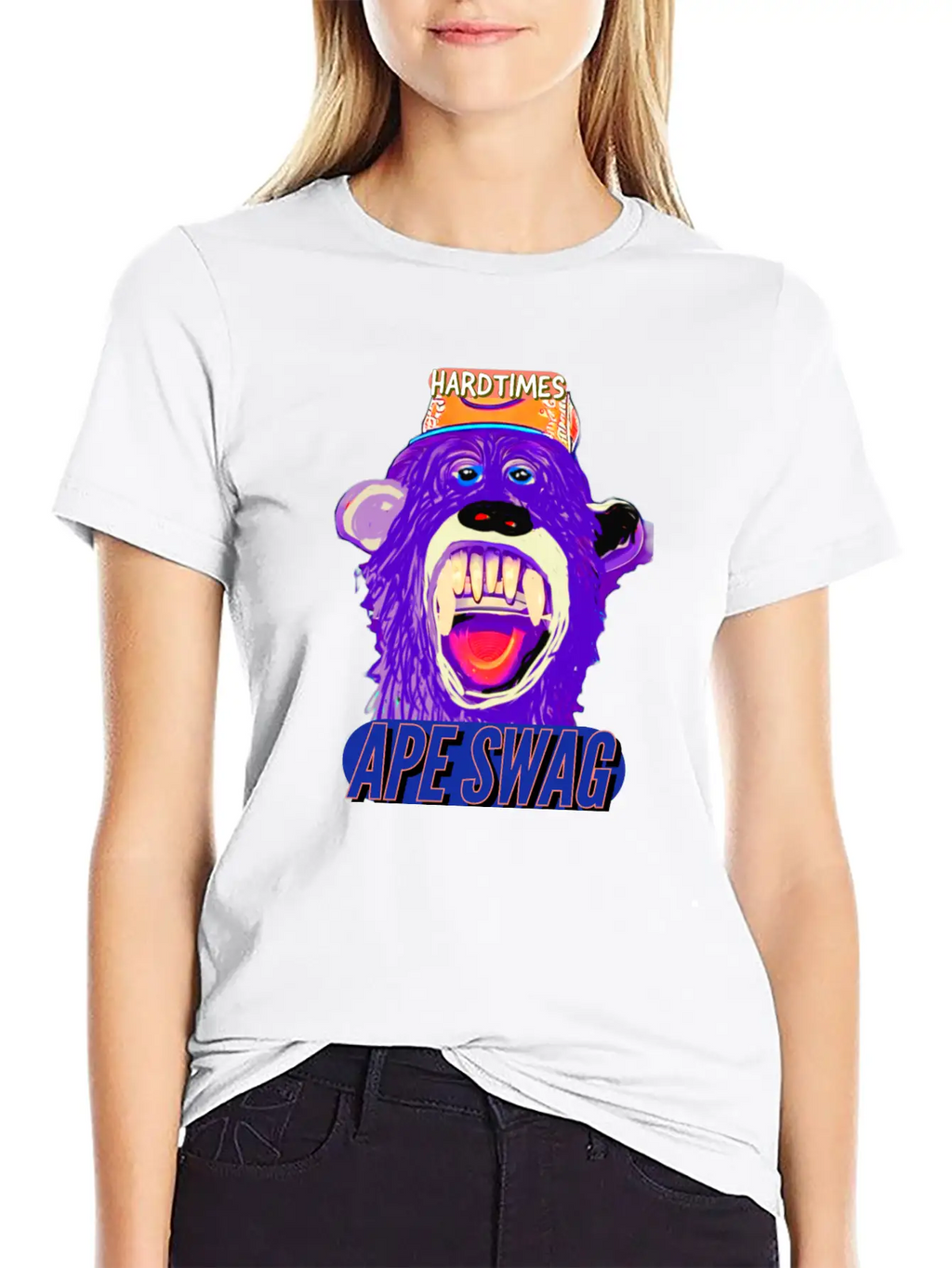 Streetwear Hard Times Ape Swag Hypebeast Unisex Short Sleeve Soft Cotton T-Shirt – Casual Everyday Wear