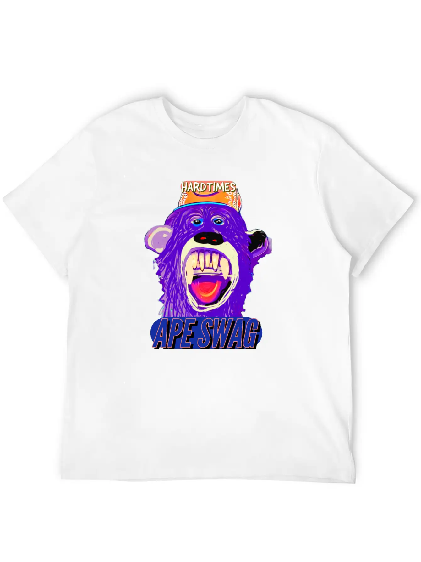 Streetwear Hard Times Ape Swag Hypebeast Unisex Short Sleeve Soft Cotton T-Shirt – Casual Everyday Wear
