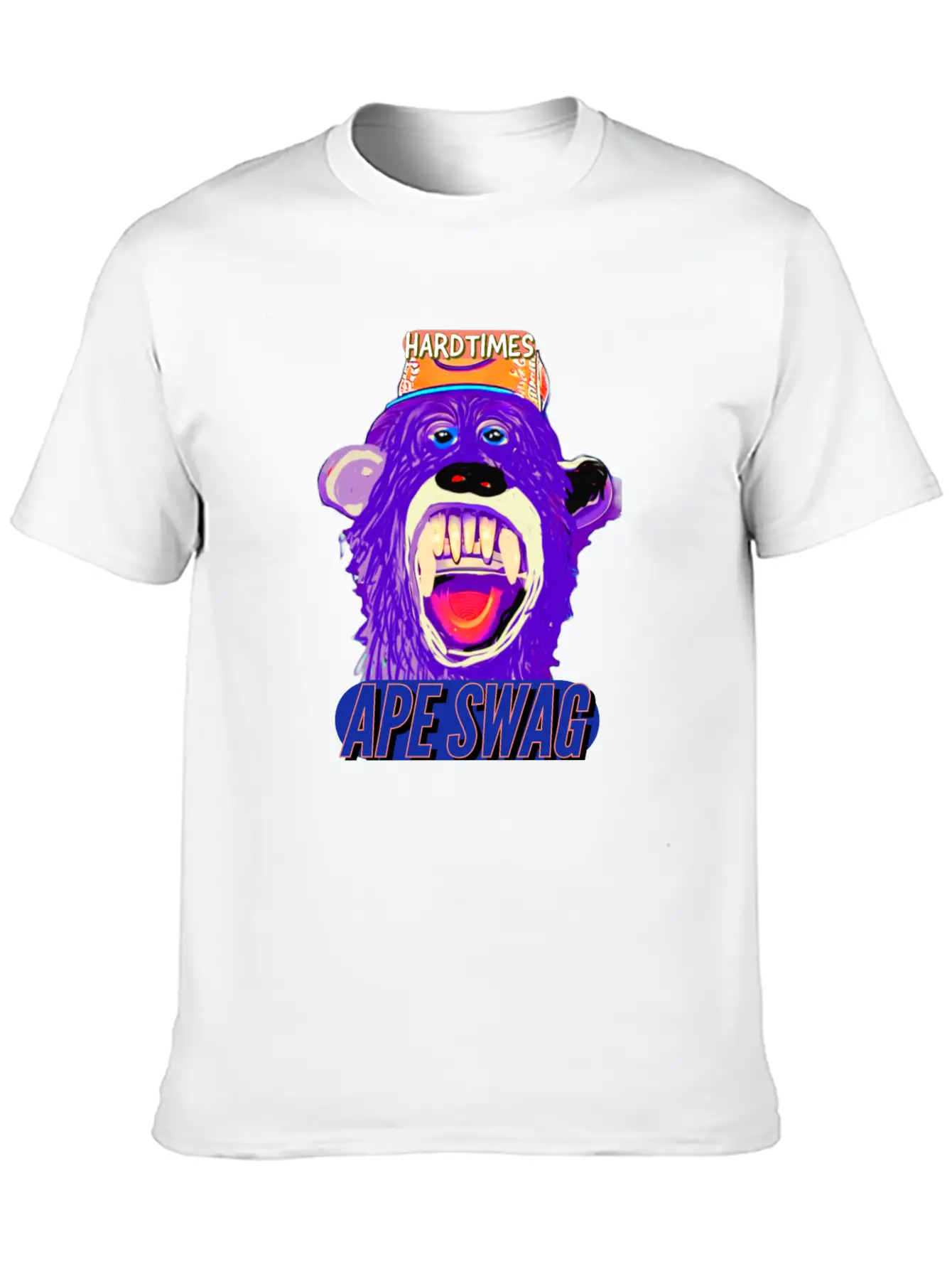 Streetwear Hard Times Ape Swag Hypebeast Unisex Short Sleeve Soft Cotton T-Shirt – Casual Everyday Wear