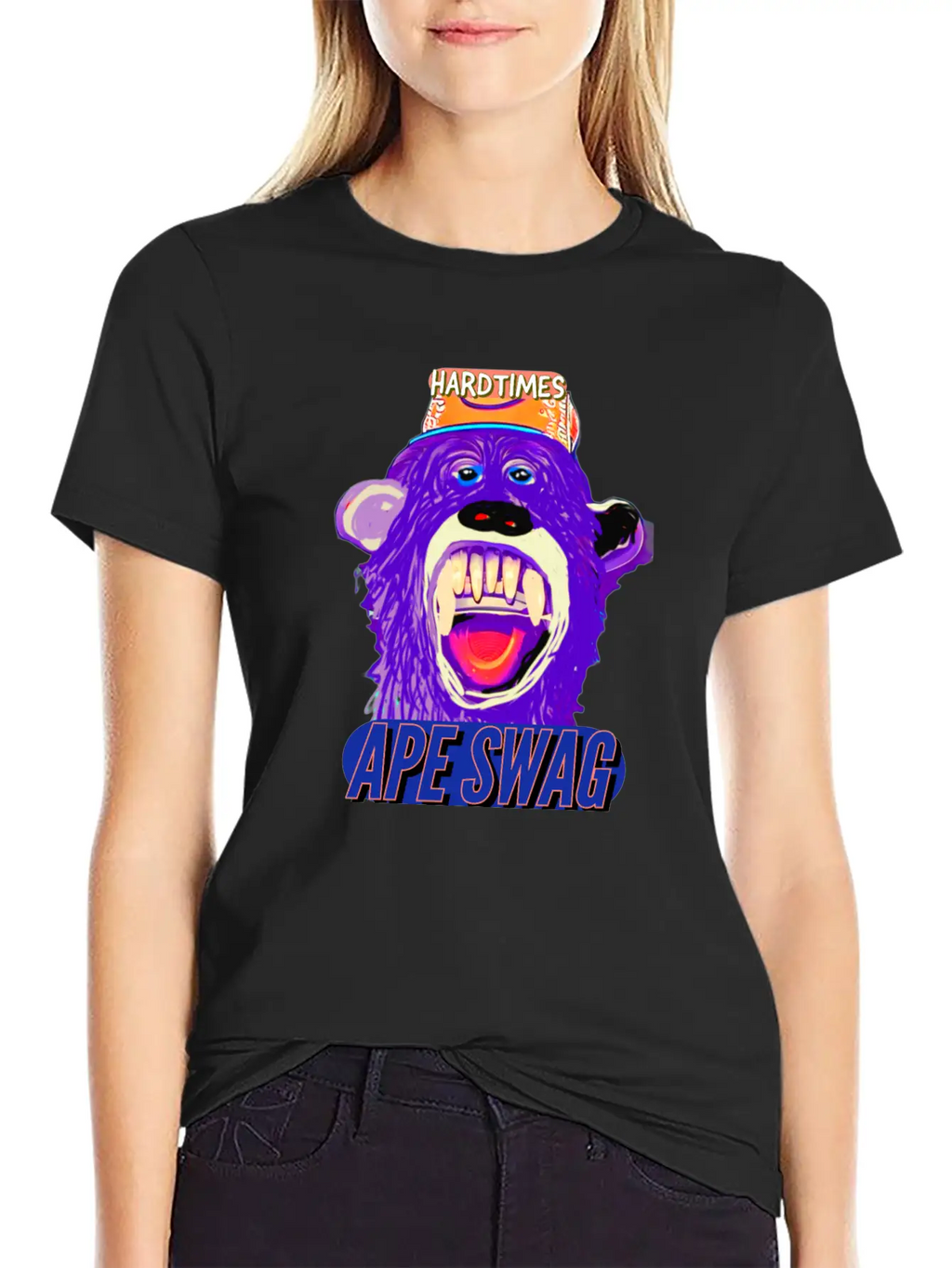 Streetwear Hard Times Ape Swag Hypebeast Unisex Short Sleeve Soft Cotton T-Shirt – Casual Everyday Wear