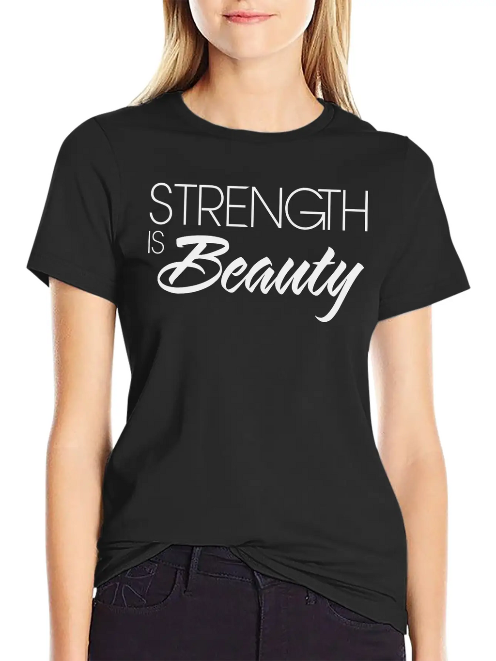 Strength Is Beauty Unisex Short Sleeve Soft Cotton T-Shirt – Casual Everyday Wear